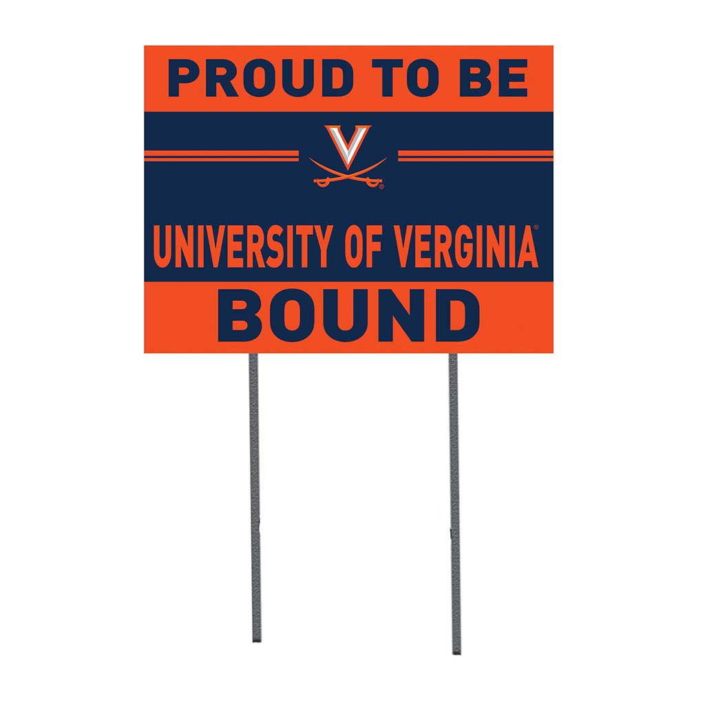18x24 Lawn Sign Proud to be School Bound Virginia Cavaliers