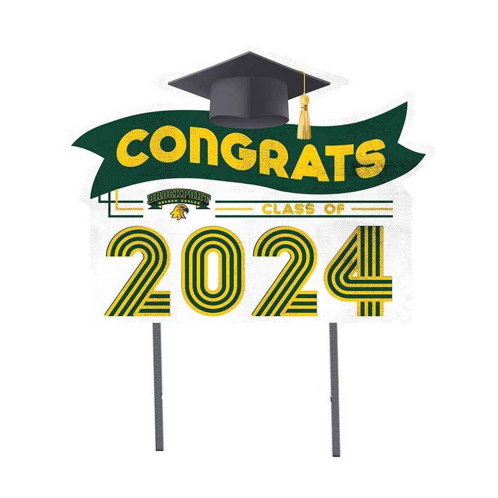 18x24 Congrats Graduation Lawn Sign SUNY Brockport Golden Eagles