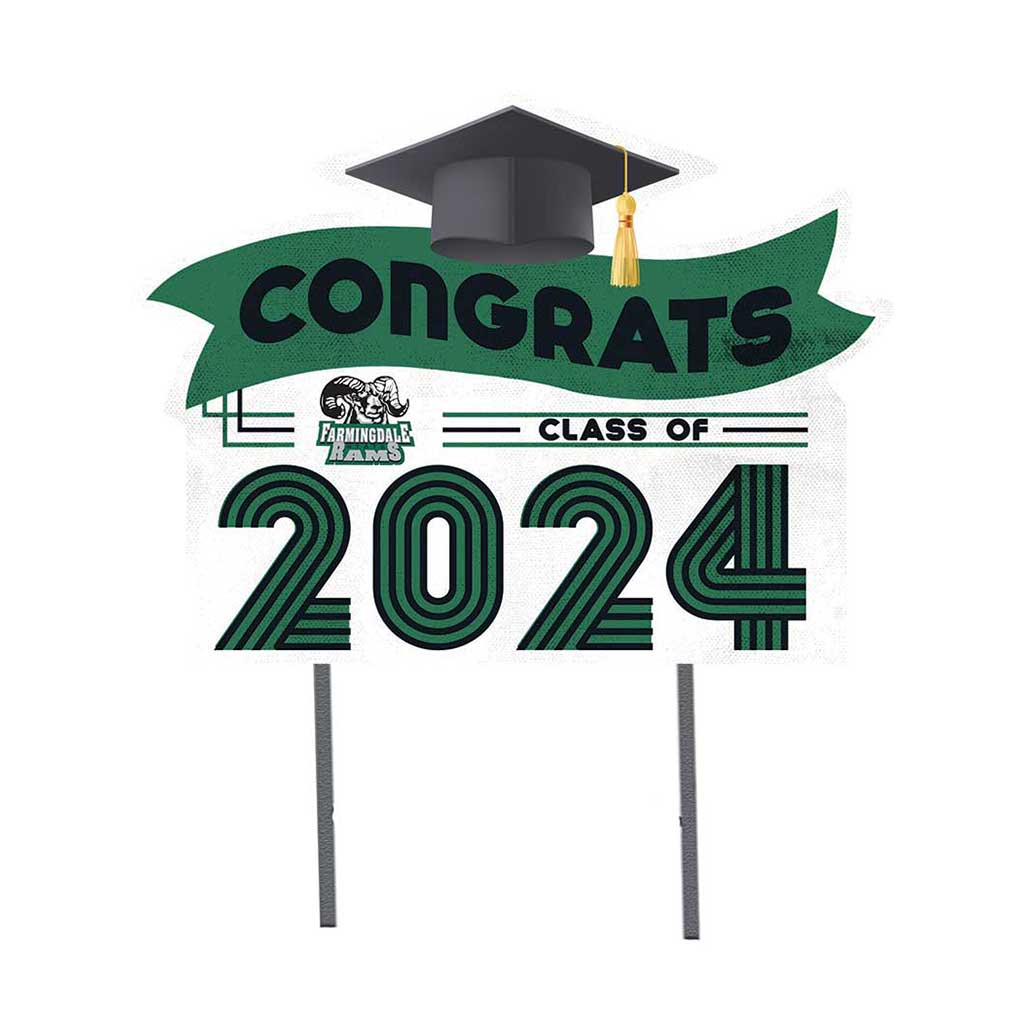 18x24 Congrats Graduation Lawn Sign Farmingdale State College (SUNY) Rams