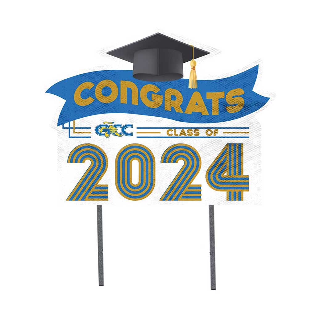 18x24 Congrats Graduation Lawn Sign Genessee Community College Cougars