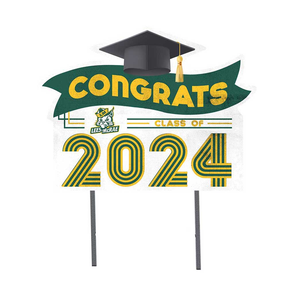 18x24 Congrats Graduation Lawn Sign Lees-McRae College Bobcats