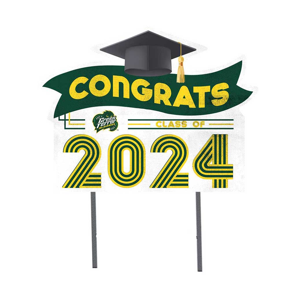 18x24 Congrats Graduation Lawn Sign McDaniel College Green Terror