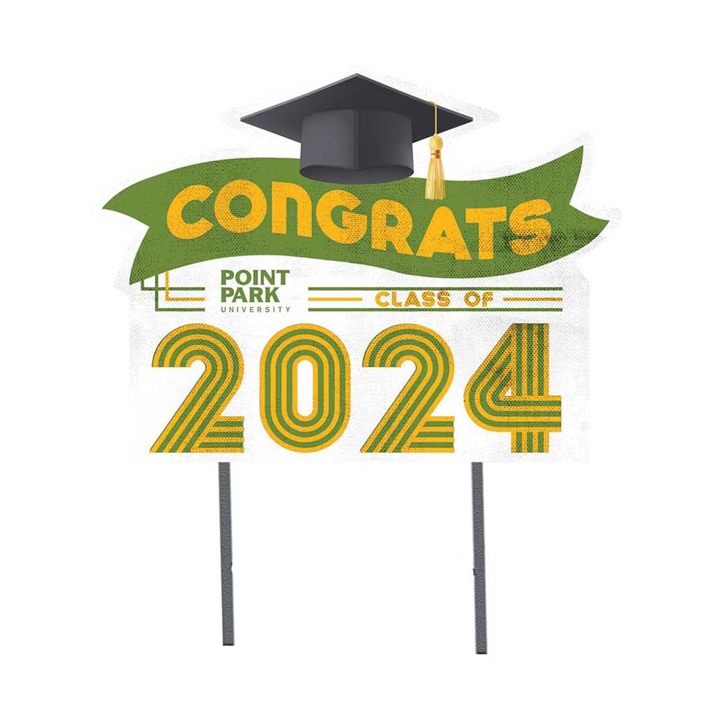 18x24 Congrats Graduation Lawn Sign Point Park University Pioneers