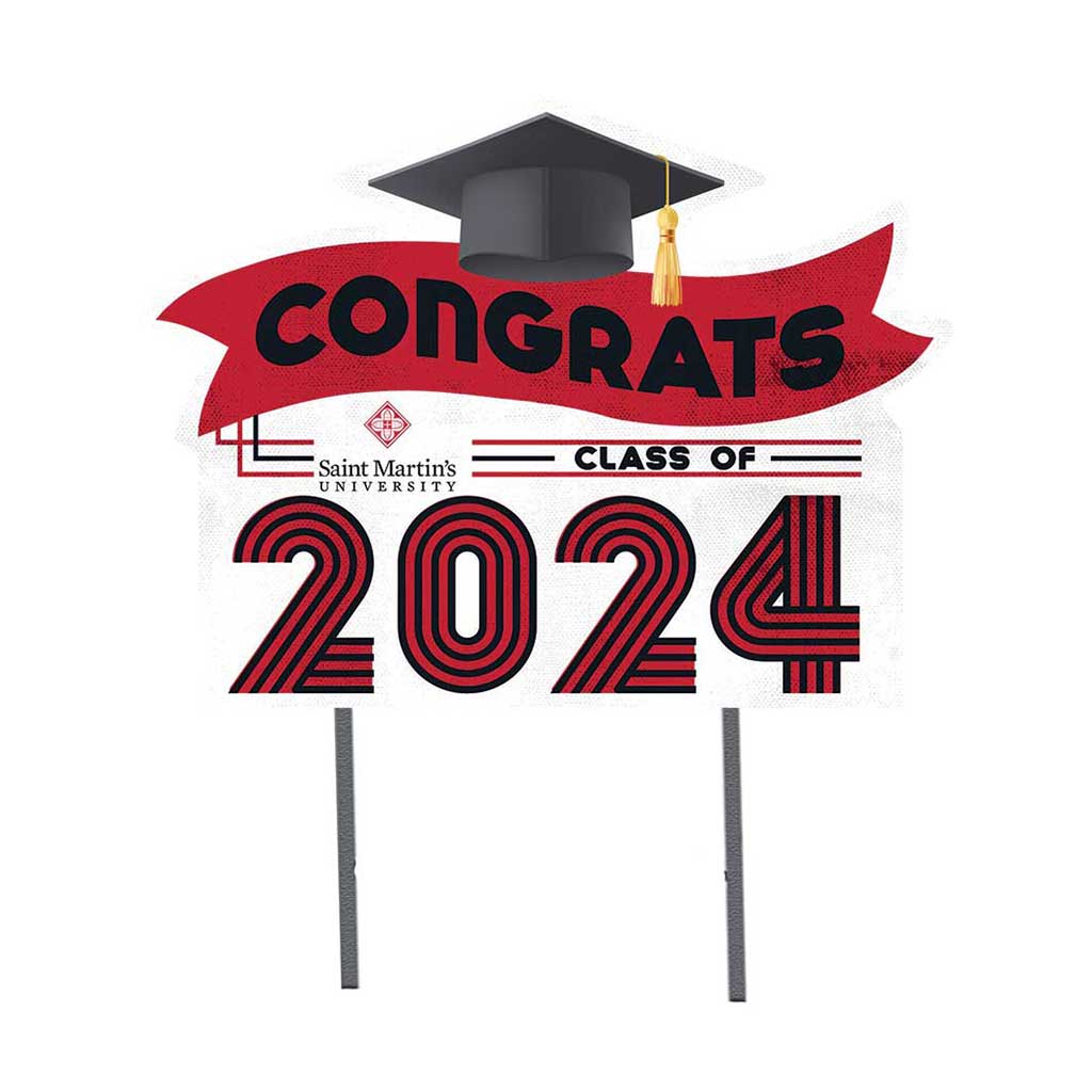 18x24 Congrats Graduation Lawn Sign Saint Martin's University Saints