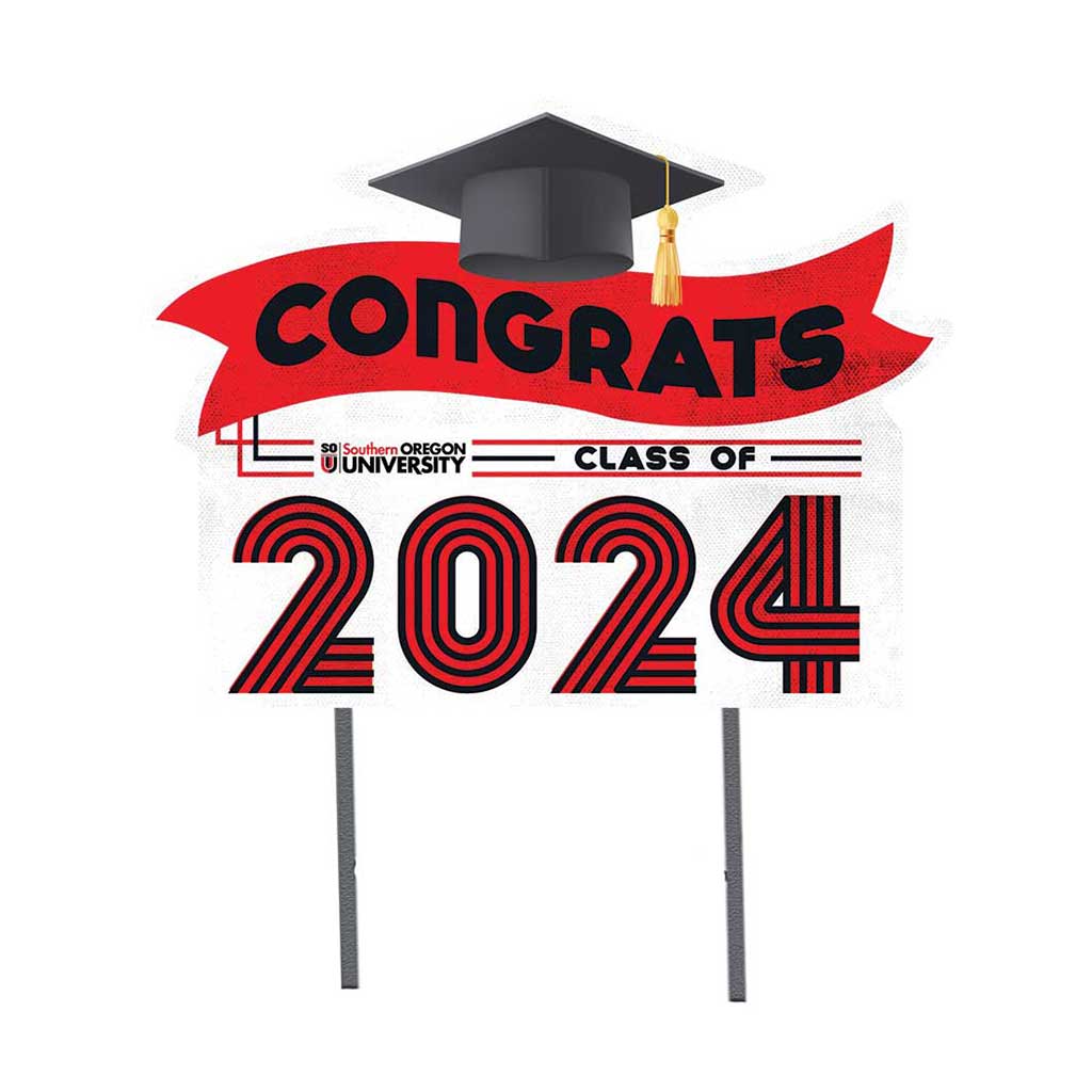 18x24 Congrats Graduation Lawn Sign Southern Oregon University Raiders