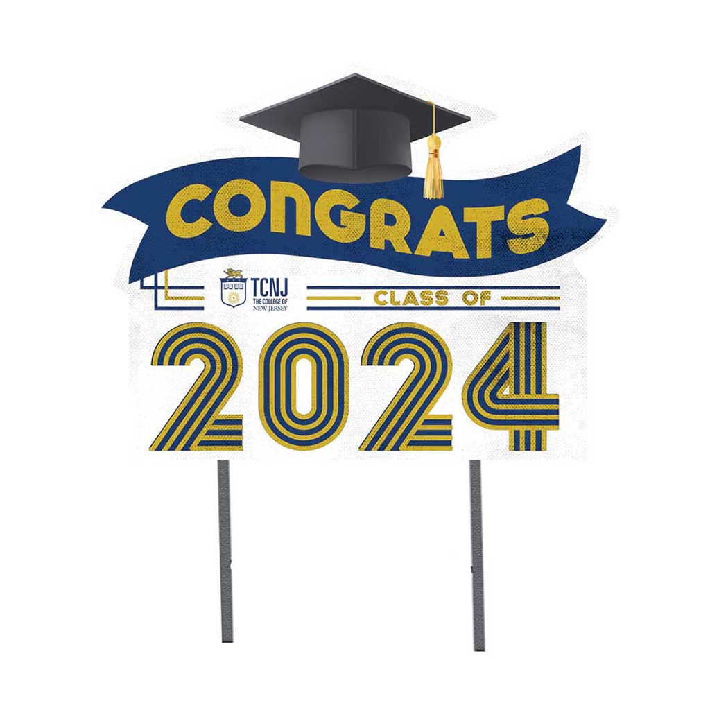18x24 Congrats Graduation Lawn Sign The College of New Jersey Lions