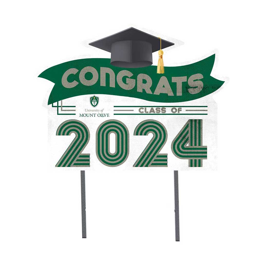 18x24 Congrats Graduation Lawn Sign University of Mount Olive Trojans