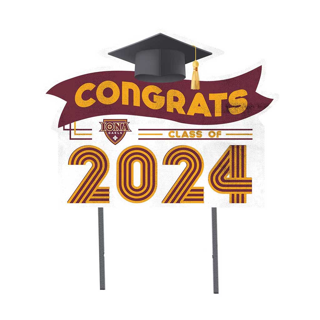 18x24 Congrats Graduation Lawn Sign Iona College Gaels