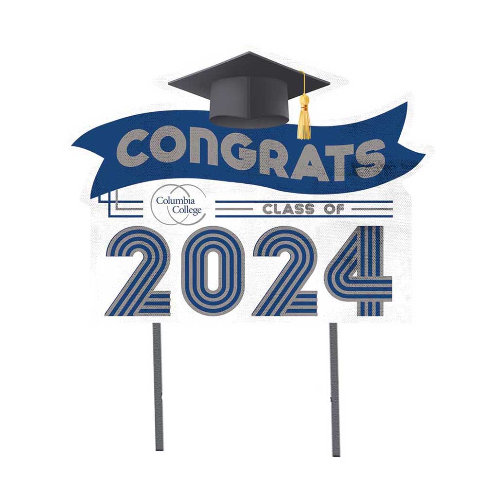 18x24 Congrats Graduation Lawn Sign Columbia College Cougars