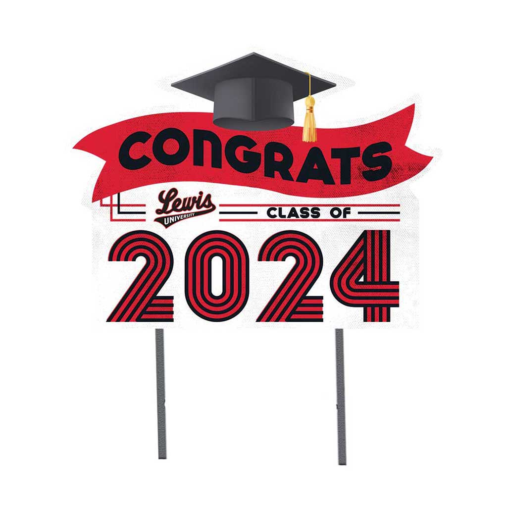 18x24 Congrats Graduation Lawn Sign Lewis University Flyers