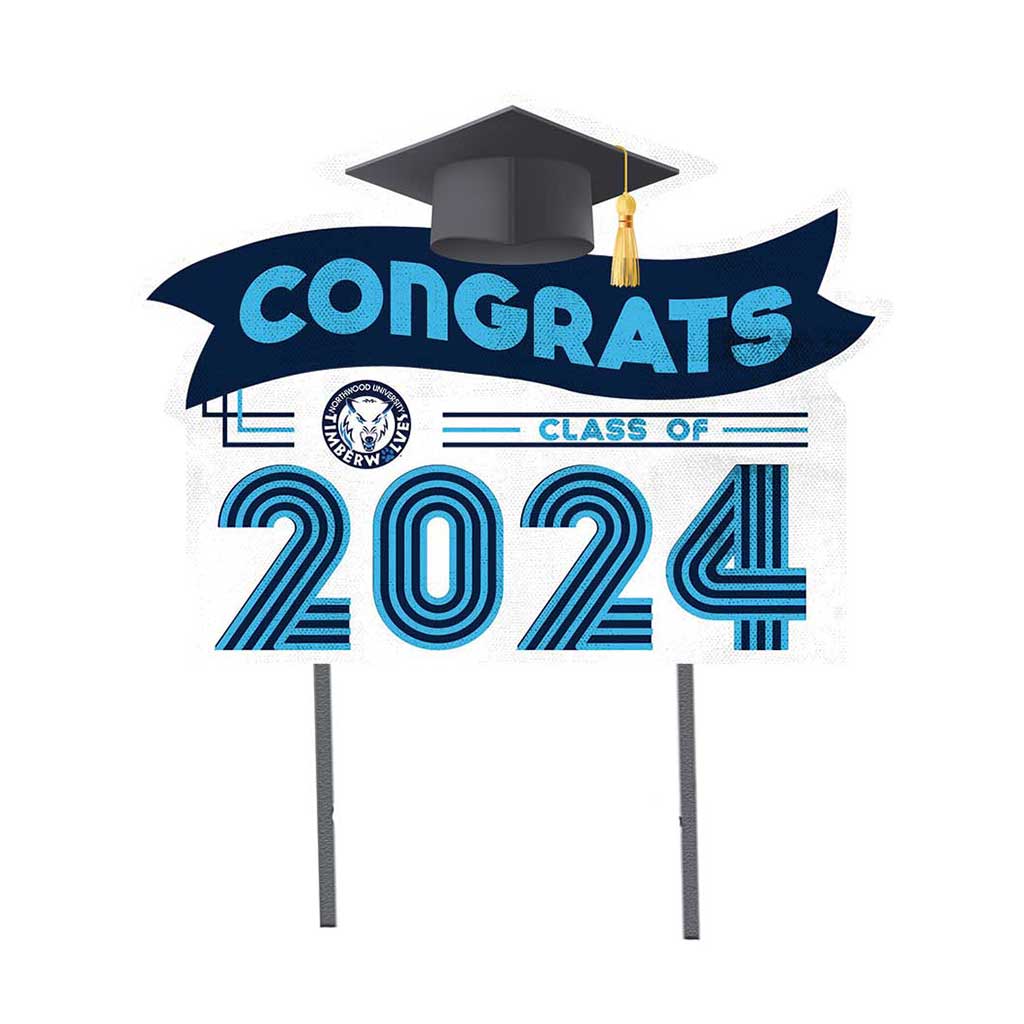 18x24 Congrats Graduation Lawn Sign Northwood University Timberwolves