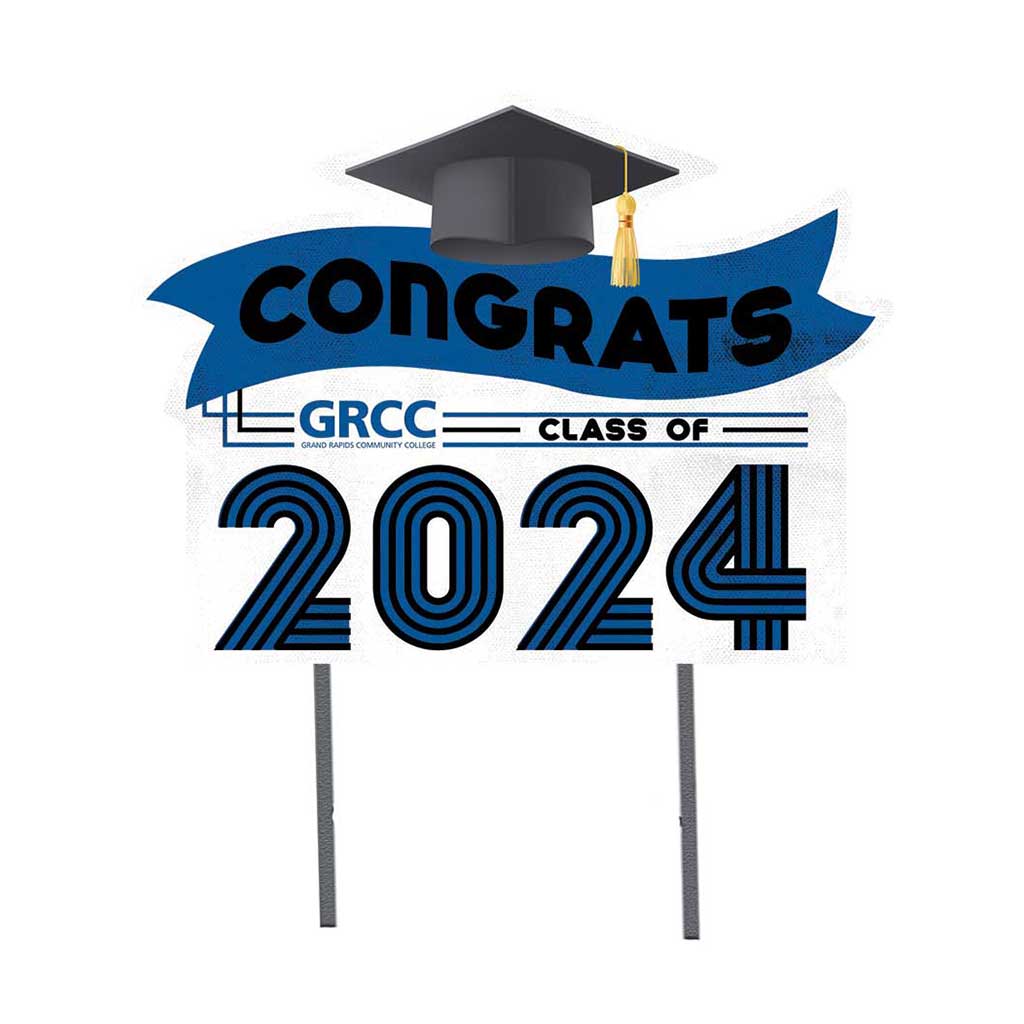 18x24 Congrats Graduation Lawn Sign Grand Rapids Community College Raiders