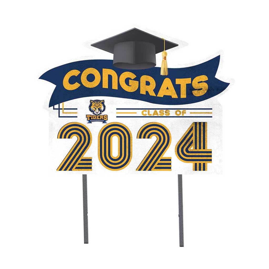 18x24 Congrats Graduation Lawn Sign Queensborough Community College Tigers