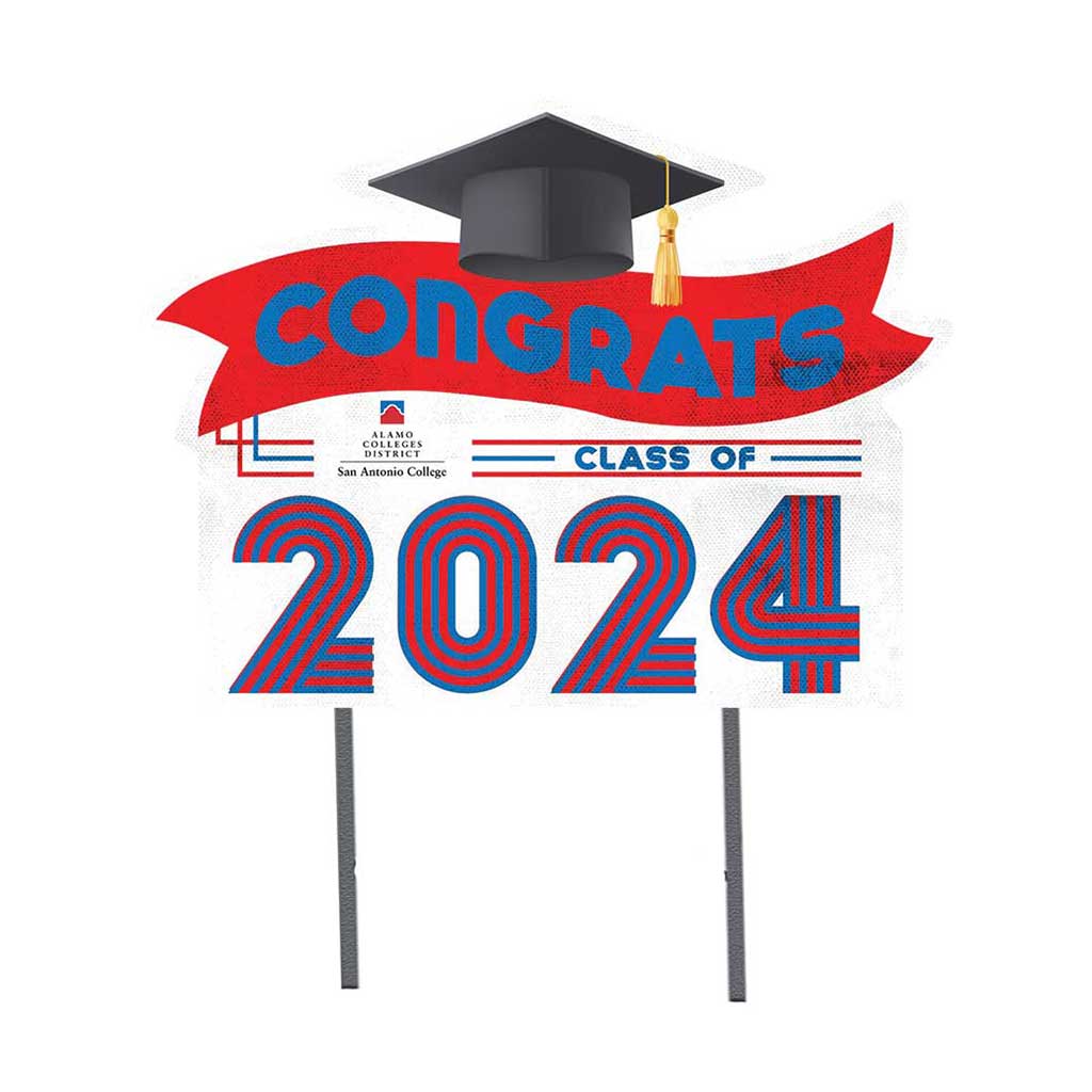 18x24 Congrats Graduation Lawn Sign San Antonio College Armadillos