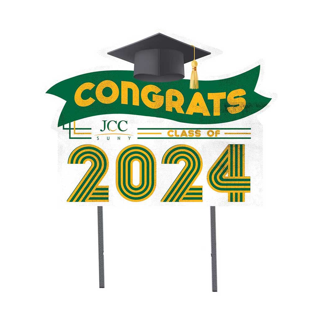 18x24 Congrats Graduation Lawn Sign Jamestown Community College Jayhawks