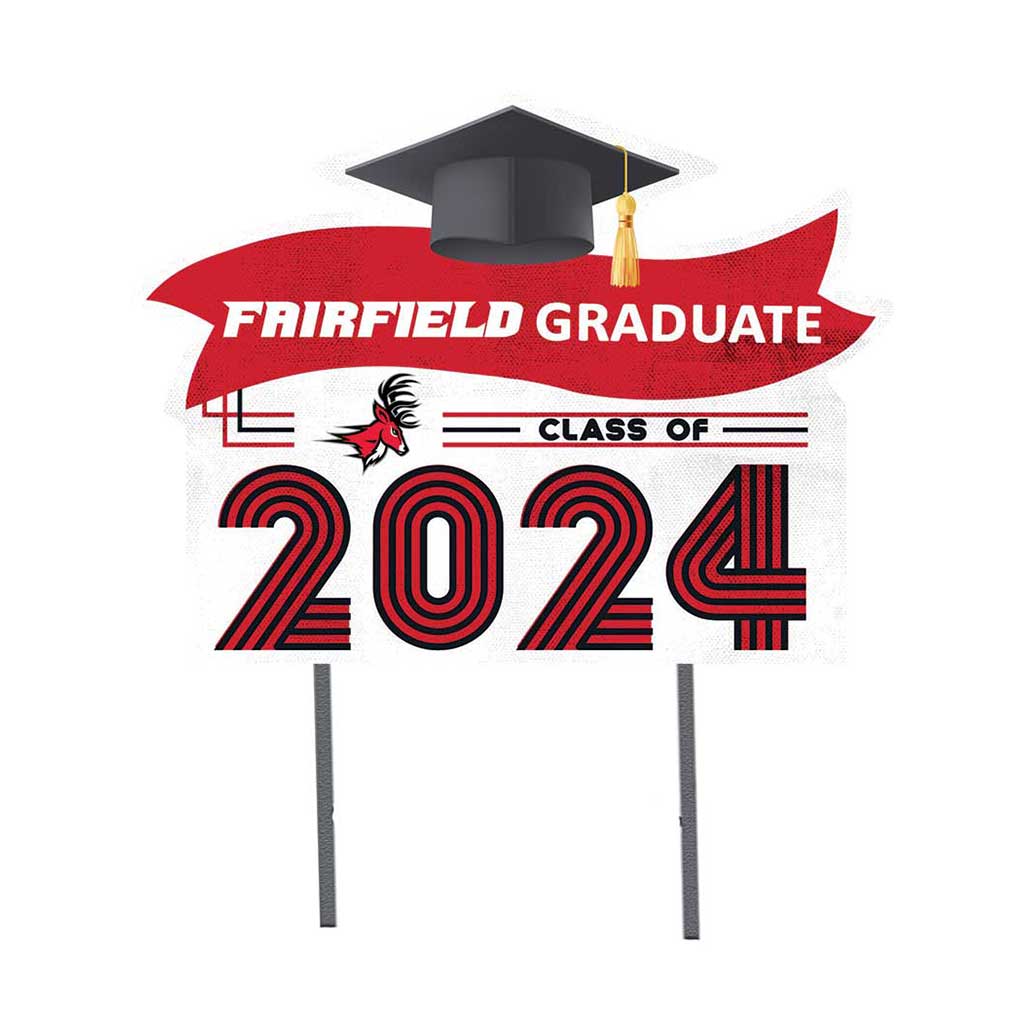 18x24 Congrats Graduation Lawn Sign Fairfield Stags