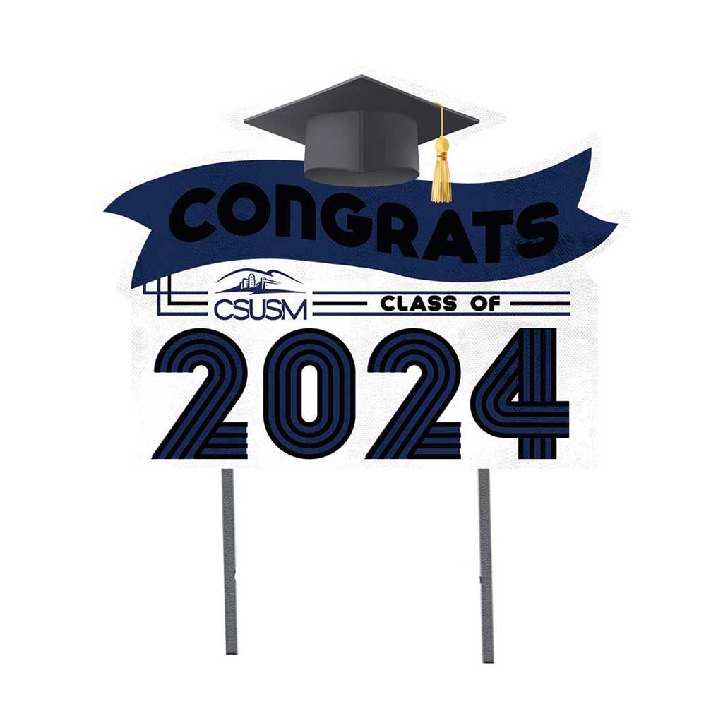 18x24 Congrats Graduation Lawn Sign Cal State San Marcos Cougars