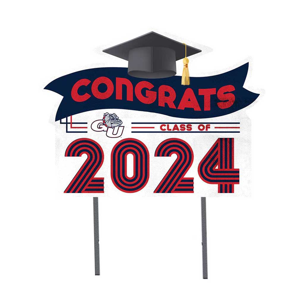 18x24 Congrats Graduation Lawn Sign Gonzaga Bulldogs