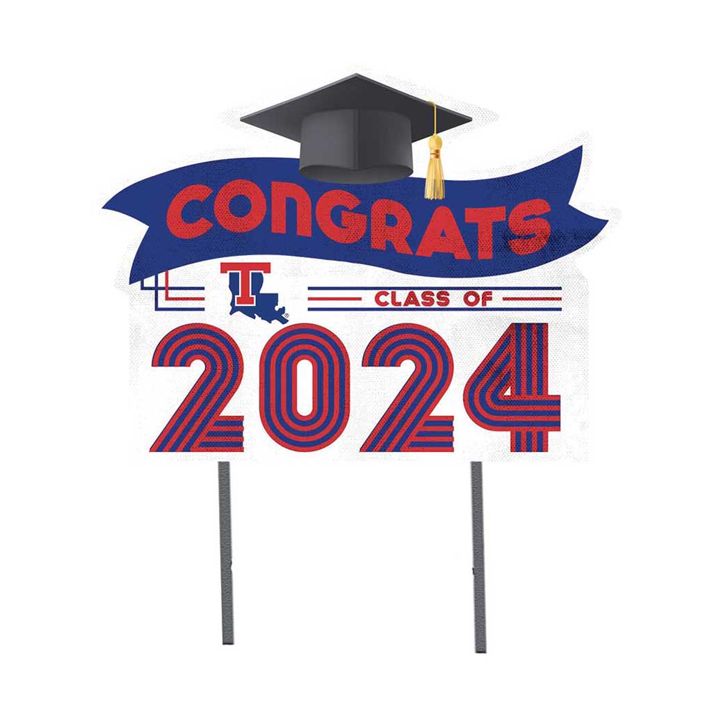18x24 Congrats Graduation Lawn Sign Louisiana Tech Bulldogs
