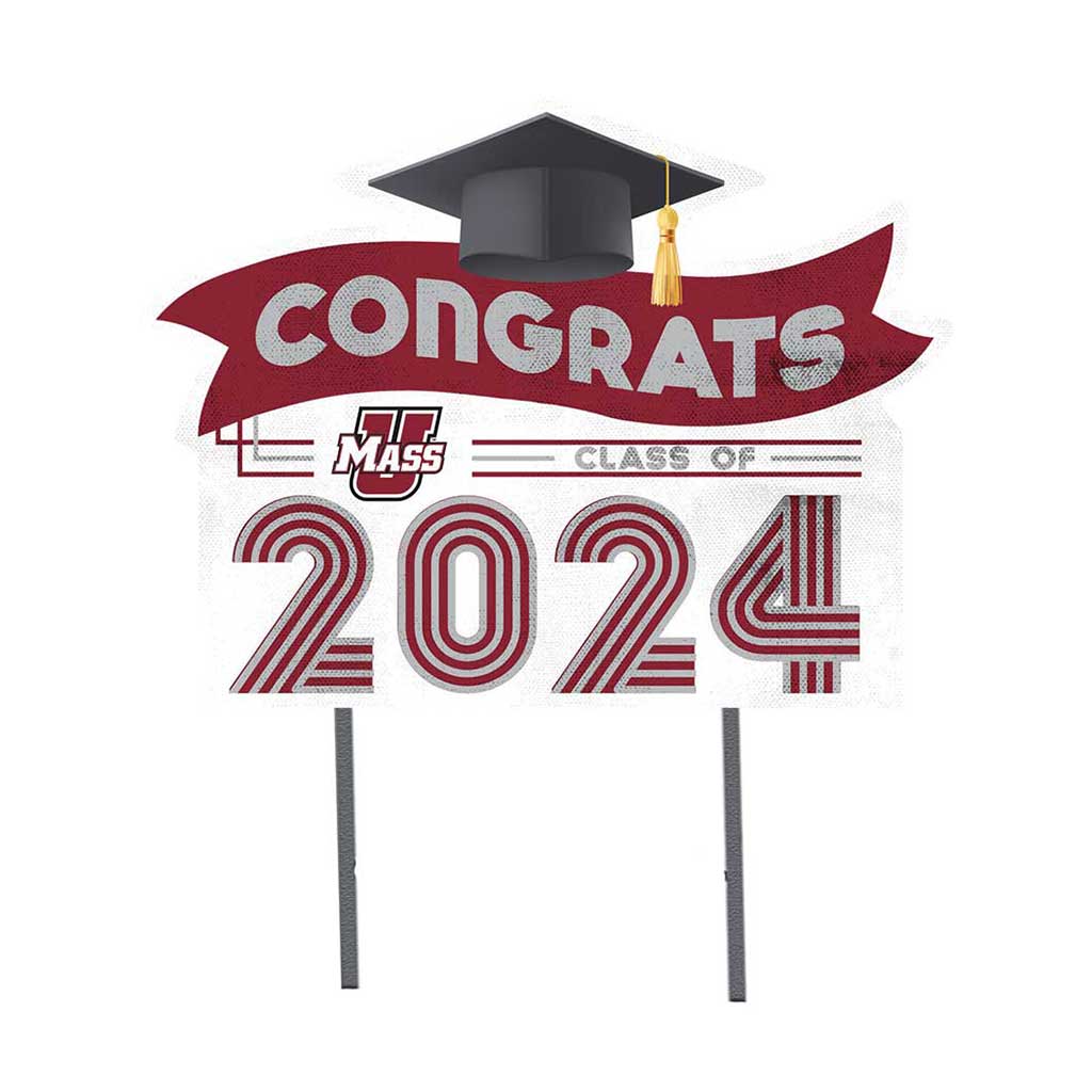 18x24 Congrats Graduation Lawn Sign UMASS Amherst Minutemen