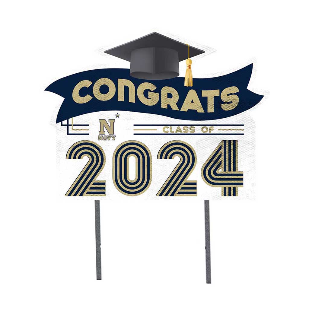 18x24 Congrats Graduation Lawn Sign Naval Academy Midshipmen