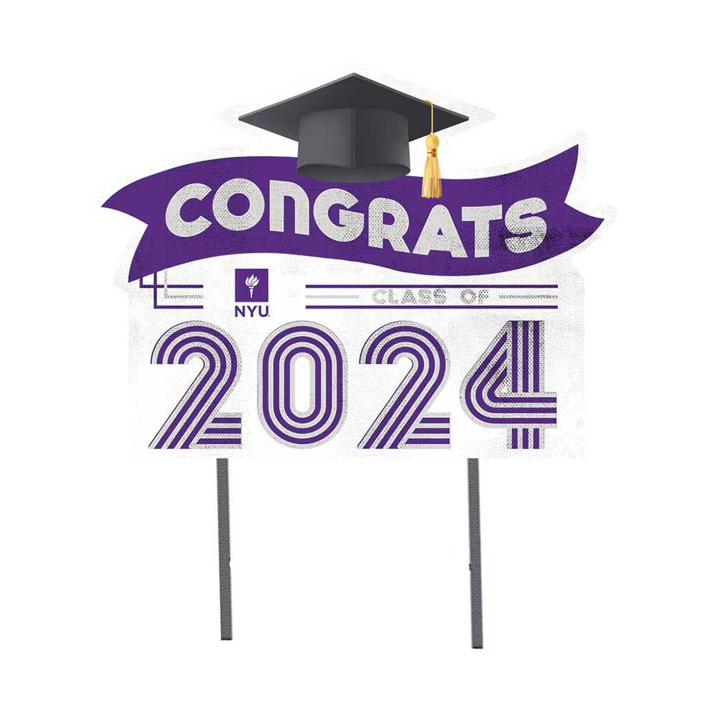 18x24 Congrats Graduation Lawn Sign New York University Violets