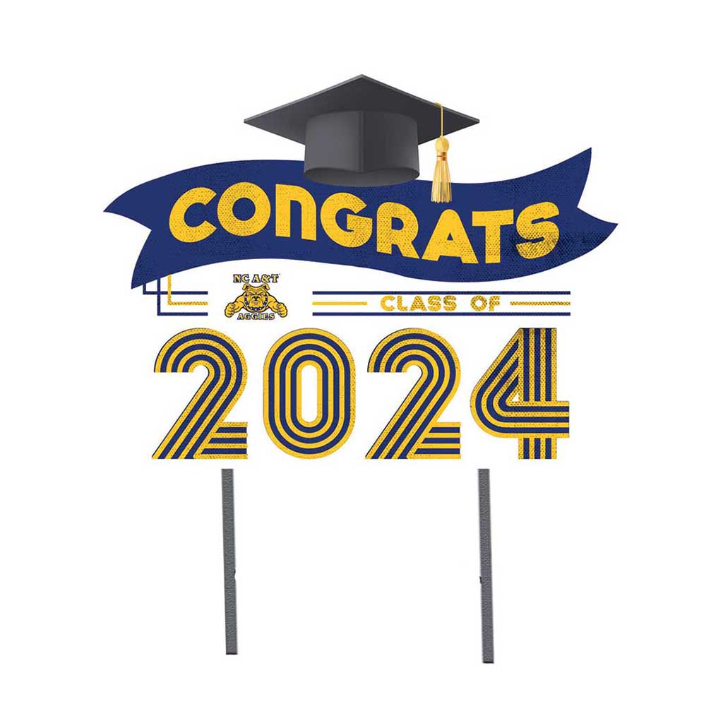 18x24 Congrats Graduation Lawn Sign North Carolina A&T Aggies