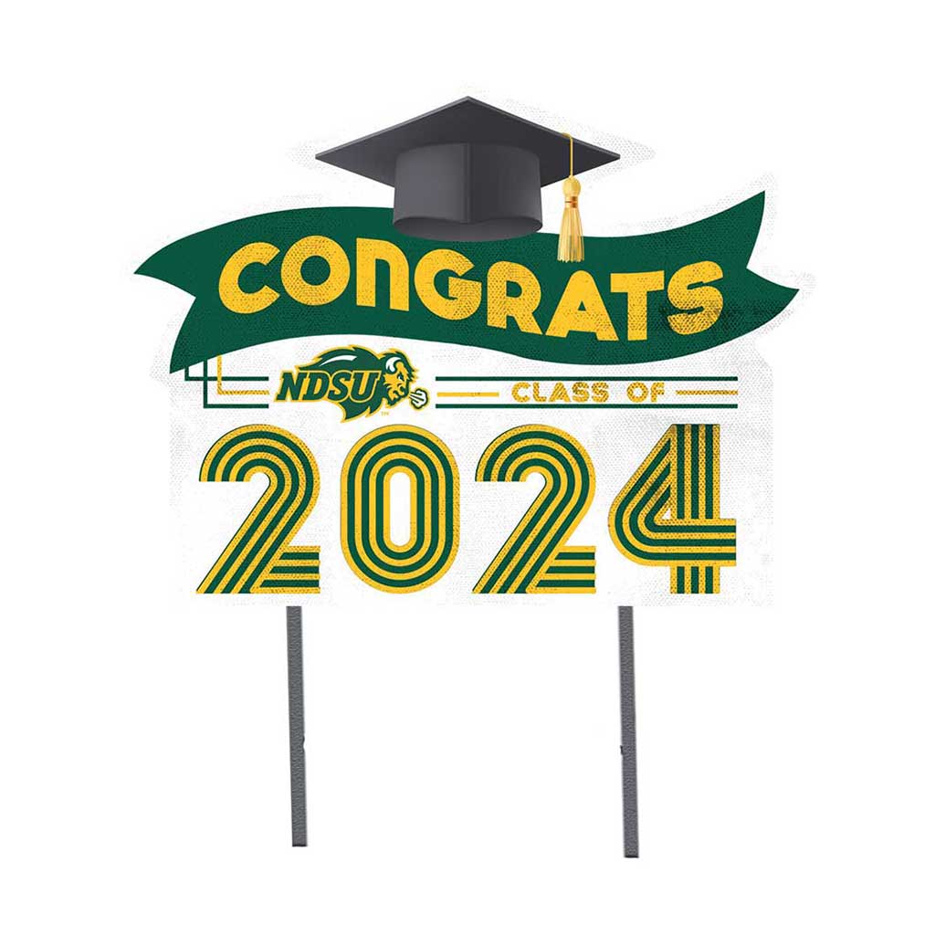 18x24 Congrats Graduation Lawn Sign North Dakota State Bison