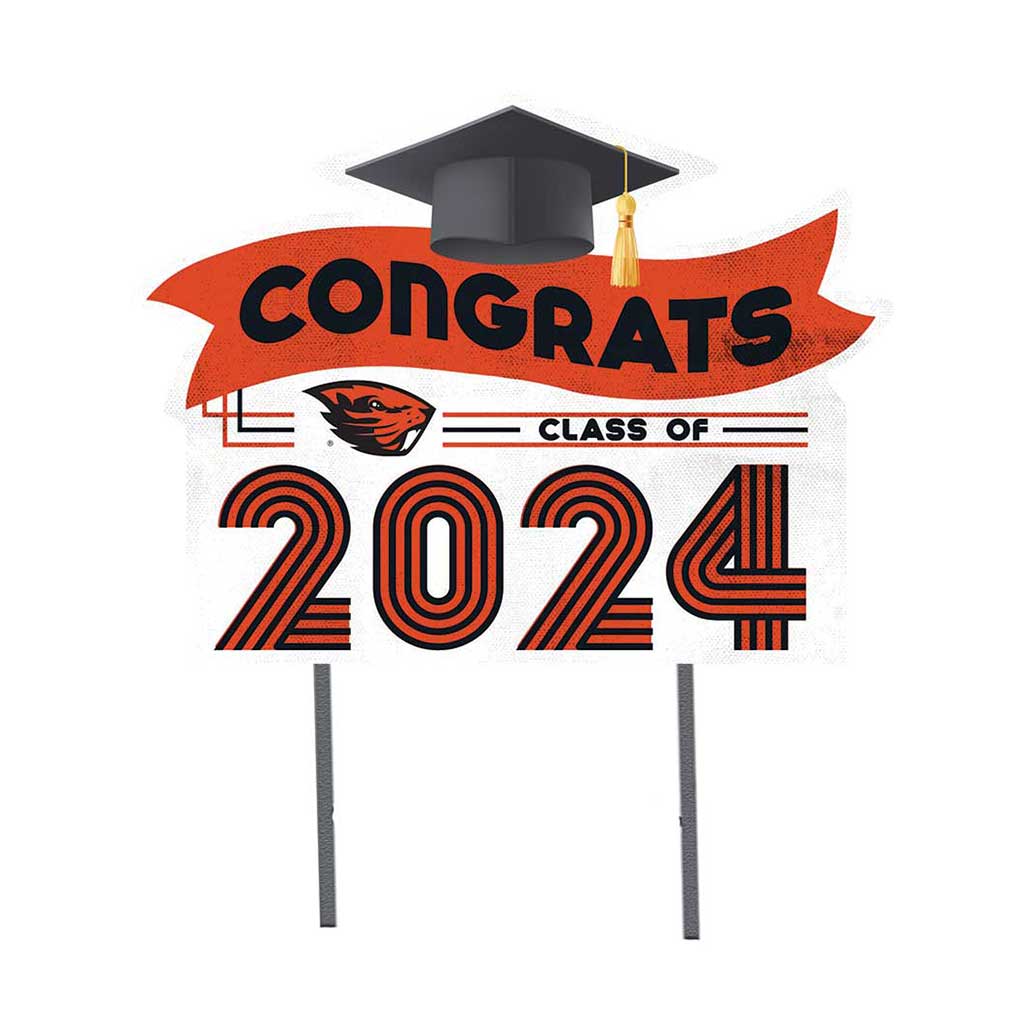 18x24 Congrats Graduation Lawn Sign Oregon State Beavers