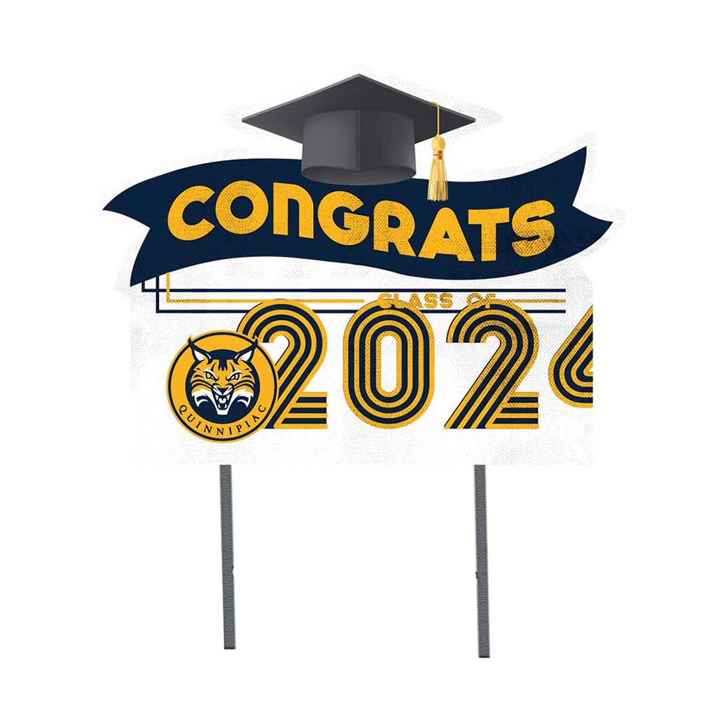 18x24 Congrats Graduation Lawn Sign Quinnipiac Bobcats