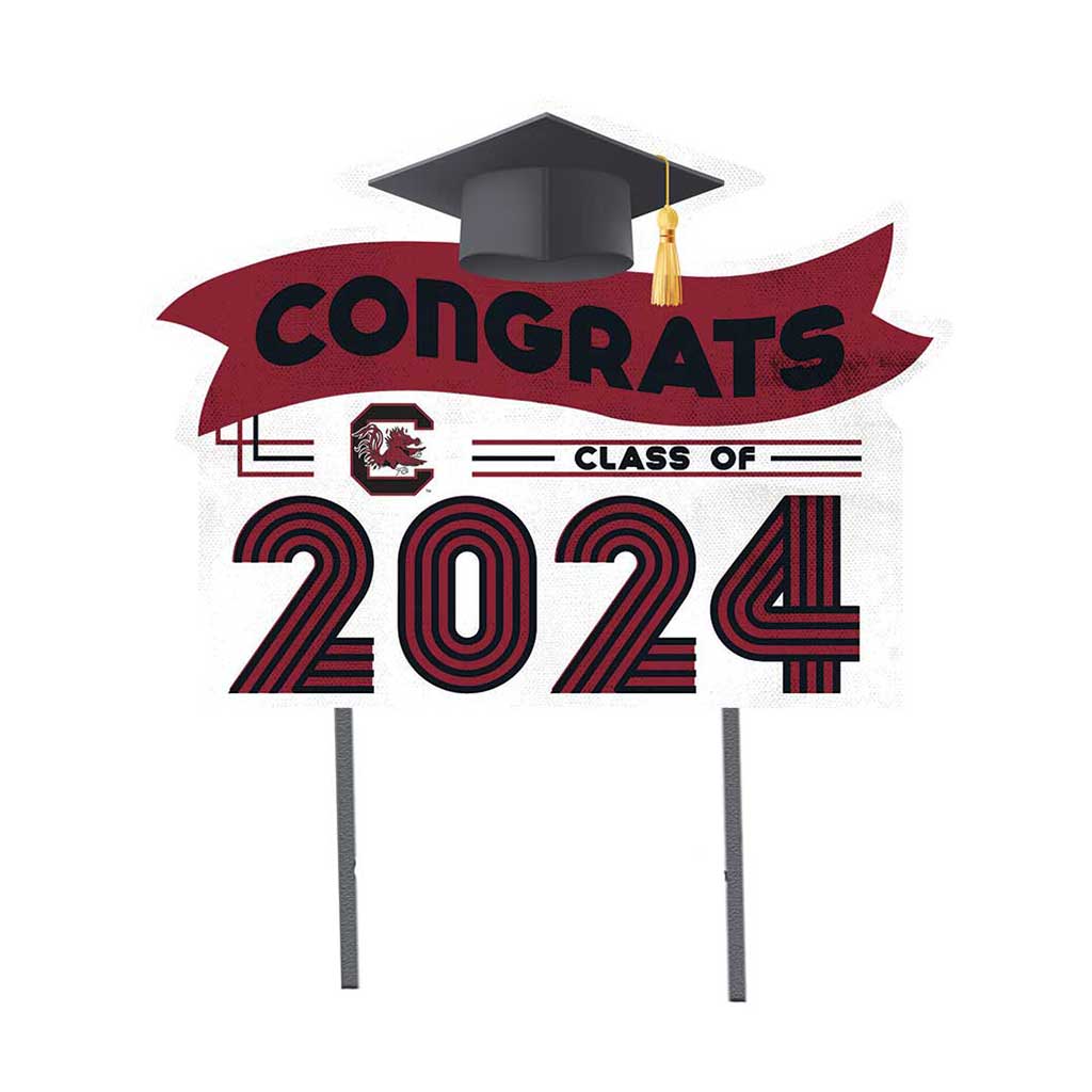 18x24 Congrats Graduation Lawn Sign South Carolina Gamecocks