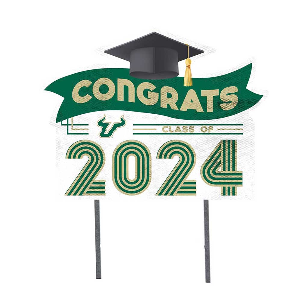 18x24 Congrats Graduation Lawn Sign South Florida Bulls