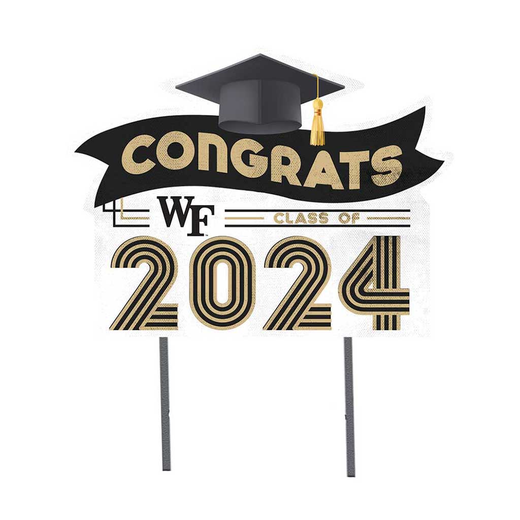 18x24 Congrats Graduation Lawn Sign Wake Forest Demon Deacons