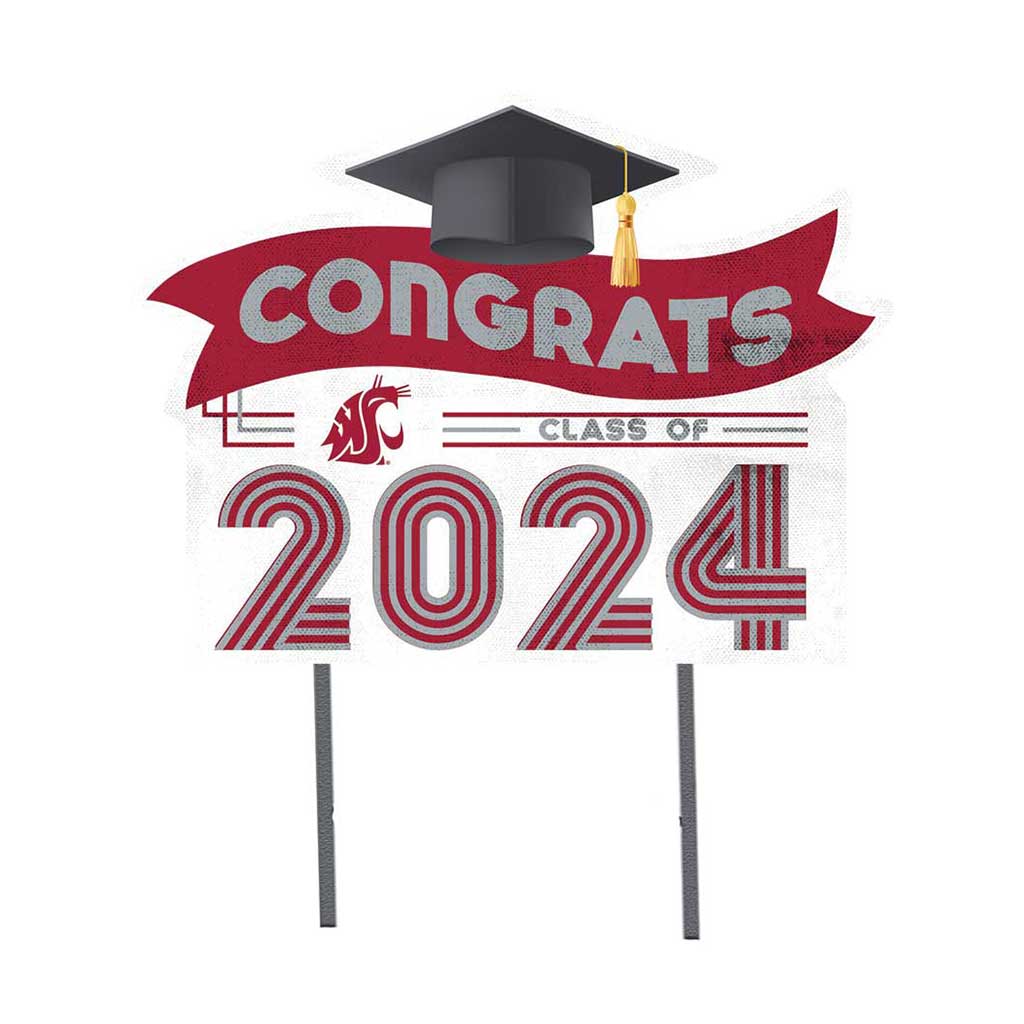 18x24 Congrats Graduation Lawn Sign Washington State Cougars