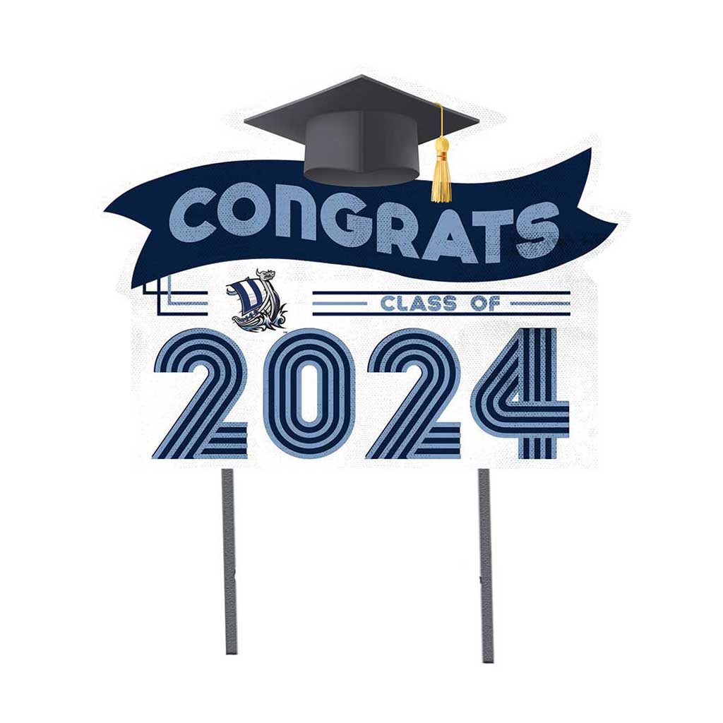 18x24 Congrats Graduation Lawn Sign Western Washington Vikings