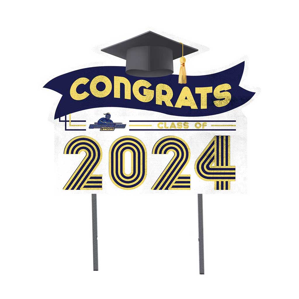 18x24 Congrats Graduation Lawn Sign Worcester State College Lancers