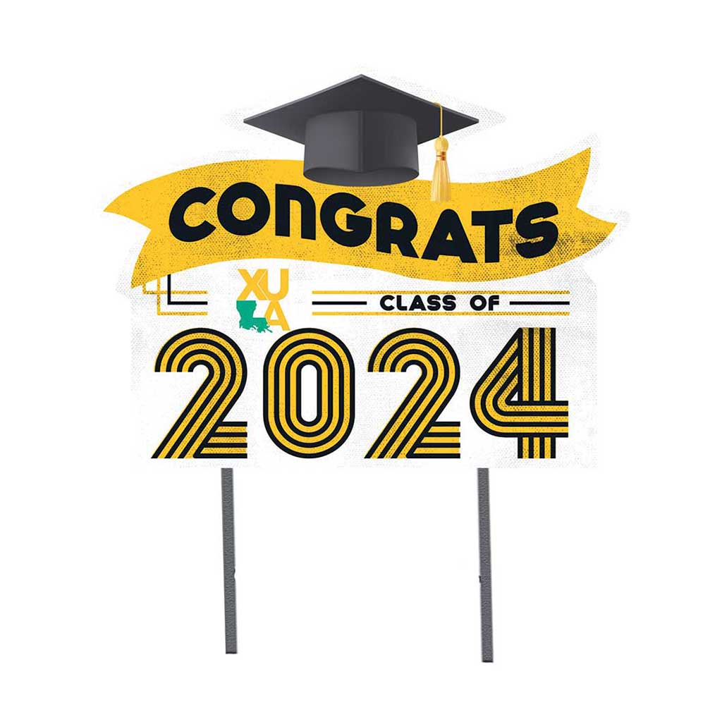 18x24 Congrats Graduation Lawn Sign Xavier University of Louisiana Gold Rush