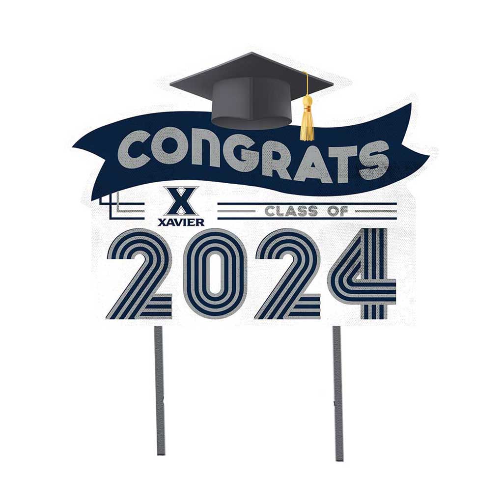 18x24 Congrats Graduation Lawn Sign Xavier Ohio Musketeers