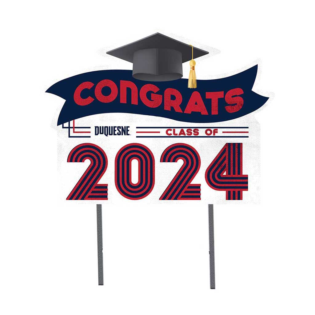 18x24 Congrats Graduation Lawn Sign Duquesne Dukes