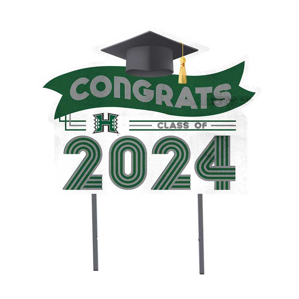 18x24 Congrats Graduation Lawn Sign Hawaii Warriors