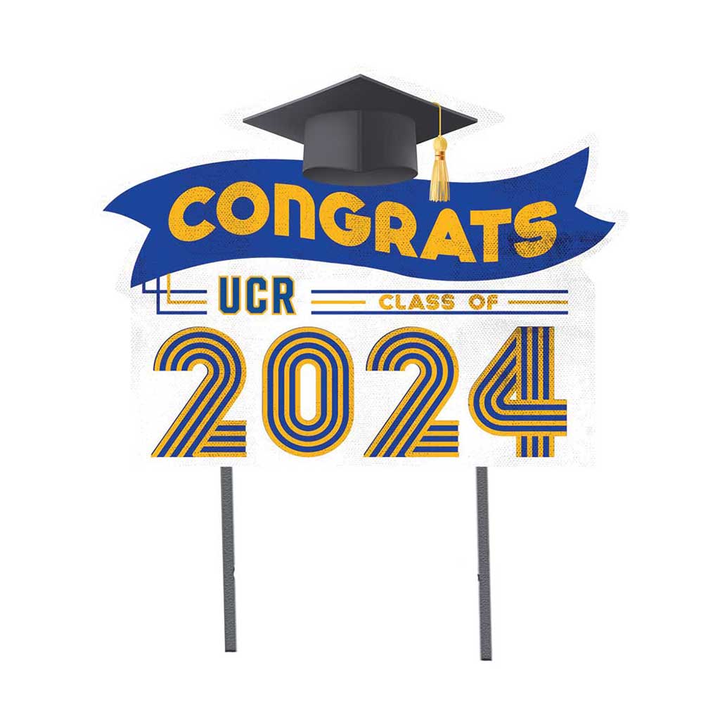 18x24 Congrats Graduation Lawn Sign University of California Riverside Highlanders