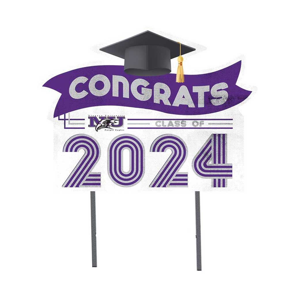 18x24 Congrats Graduation Lawn Sign Niagara University Purple Eagles