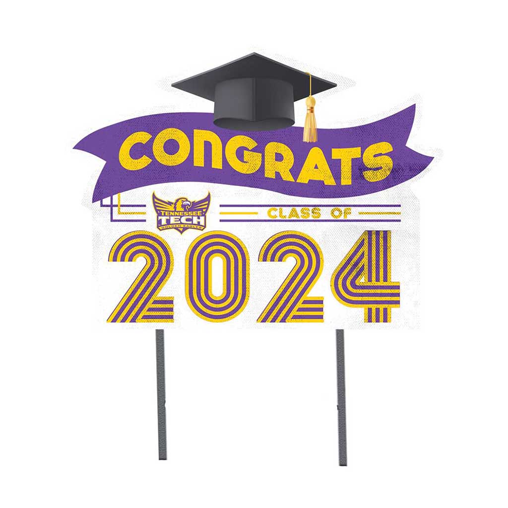 18x24 Congrats Graduation Lawn Sign Tennessee Tech Golden Eagles