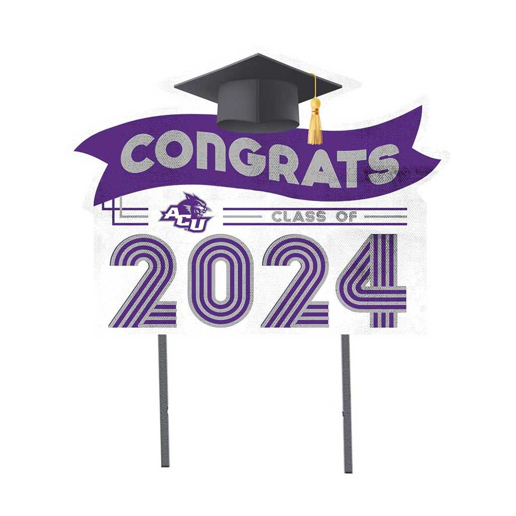 18x24 Congrats Graduation Lawn Sign Abilene Christian Wildcats