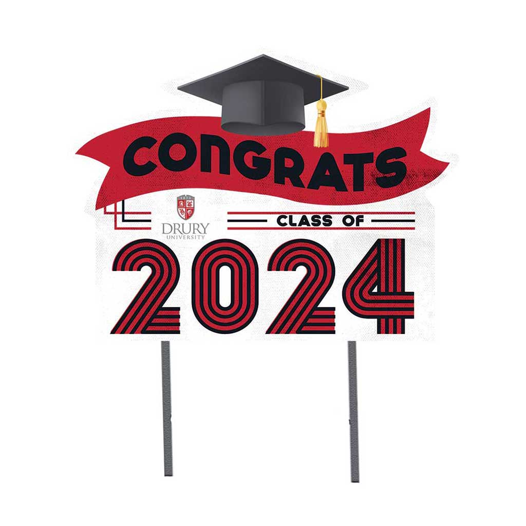 18x24 Congrats Graduation Lawn Sign Drury University Panthers