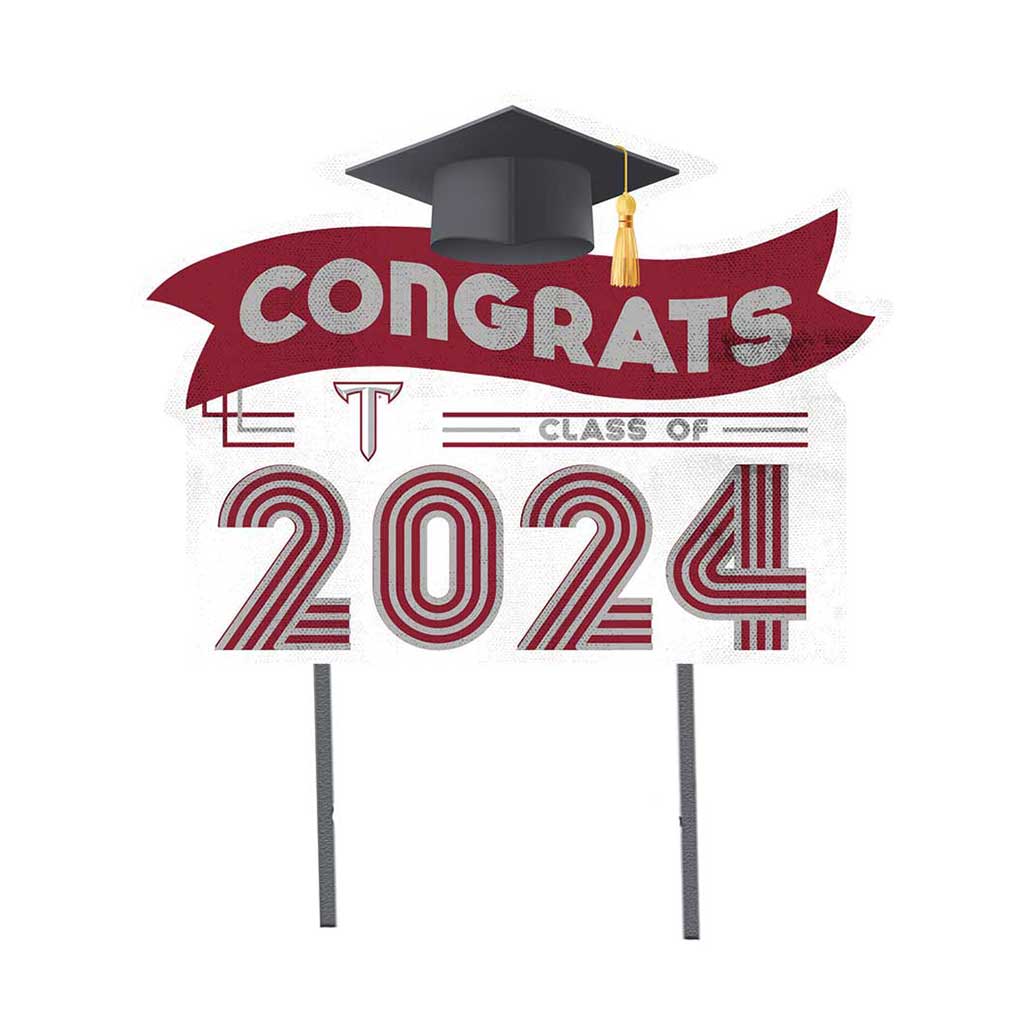18x24 Congrats Graduation Lawn Sign Troy Trojans