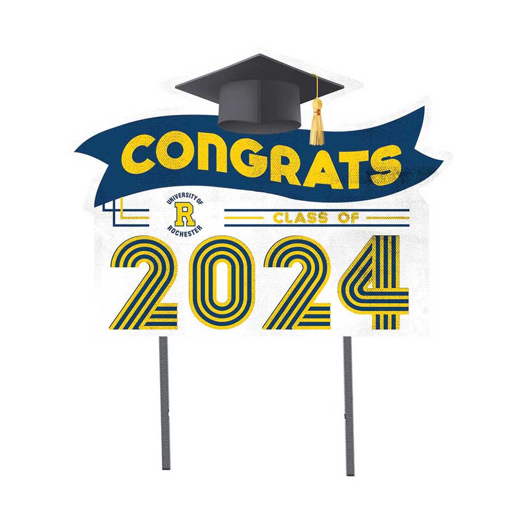 18x24 Congrats Graduation Lawn Sign University of Rochester Yellowjackets