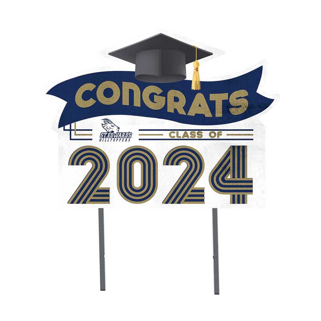 18x24 Congrats Graduation Lawn Sign St. Edwards University Hilltoppers