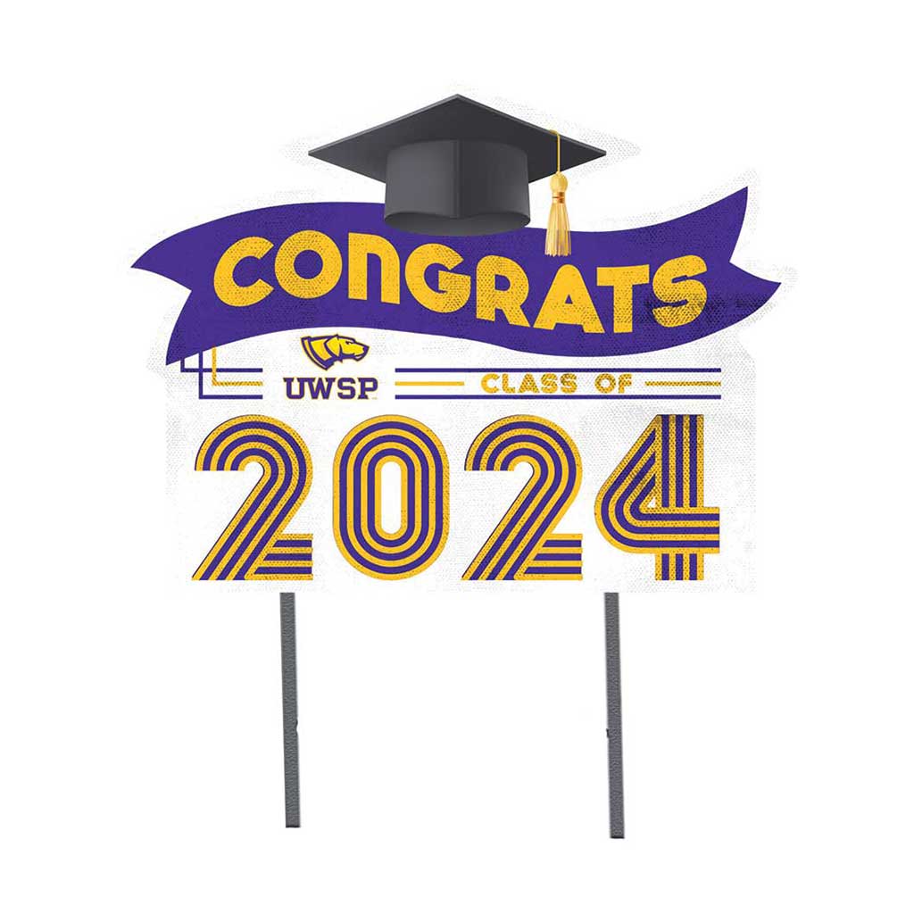 18x24 Congrats Graduation Lawn Sign University of Wisconsin Steven's Point Pointers
