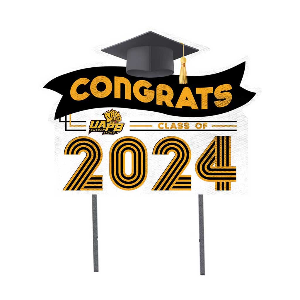 18x24 Congrats Graduation Lawn Sign Arkansas at Pine Bluff Golden Lions